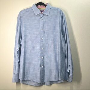 ALAN FLUSSER Men’s Size L 100% Cotton Long Sleeve Button Up Collar Shirt